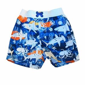 Wonder Nation Baby Shark Ocean Swim Trunks Blue 12M